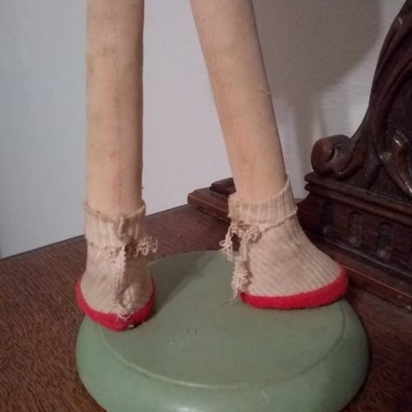 Rare 60's Retro Mod MCM Beautiful Big Eye Doll, Blue Satin Dress, Pillbox Hat - Picture 7 of 9